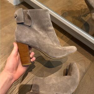 Taupe Suede Ankle Boots